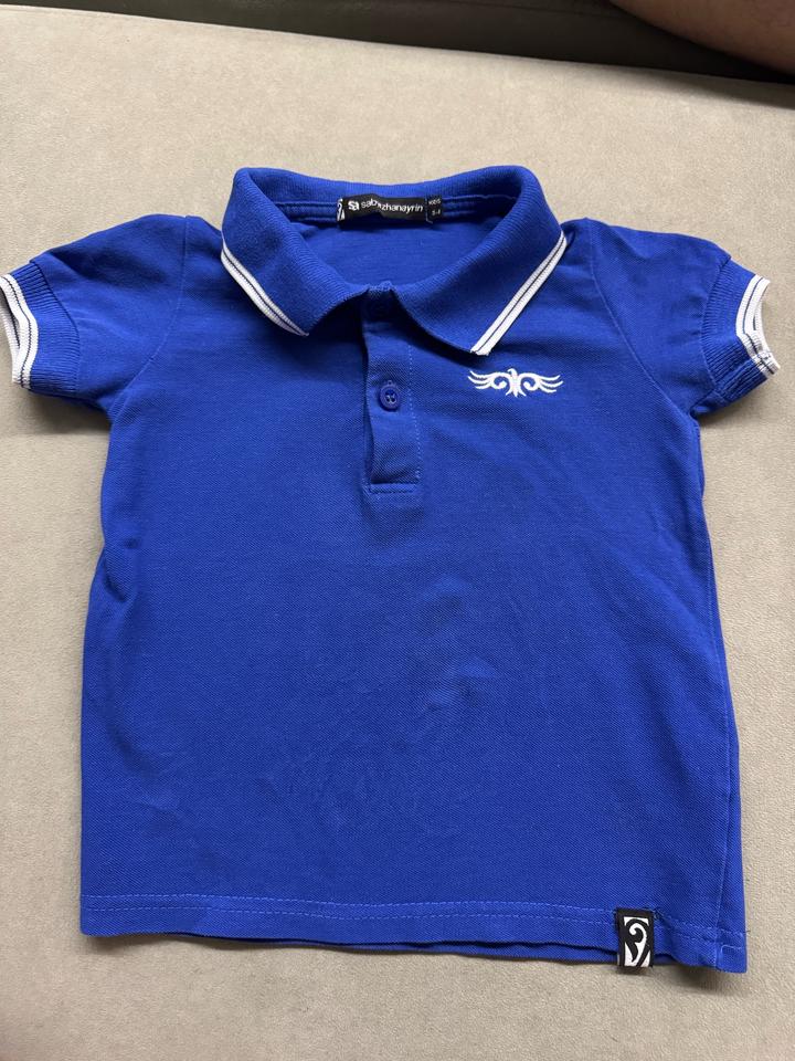 Футболка поло синего цвета Sabyrzhanayrin