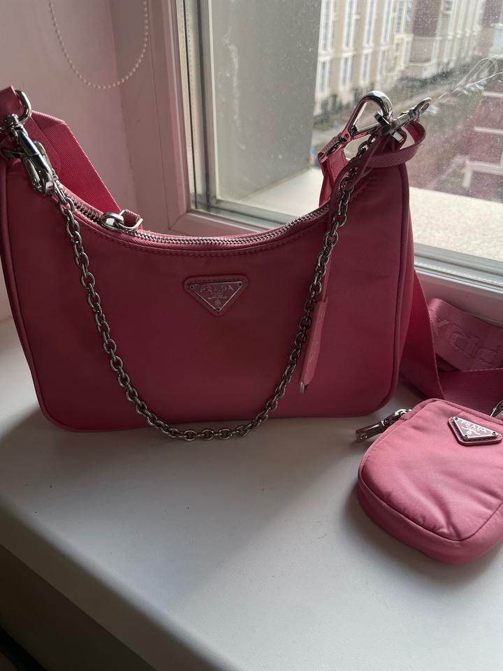 Розовая Винтажная Сумка Prada