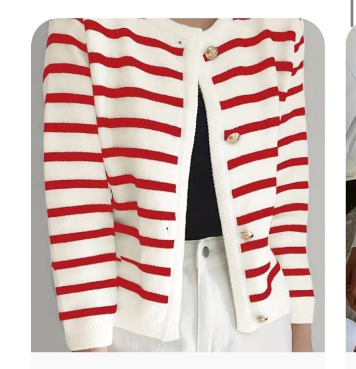 Джемпер белый, красный