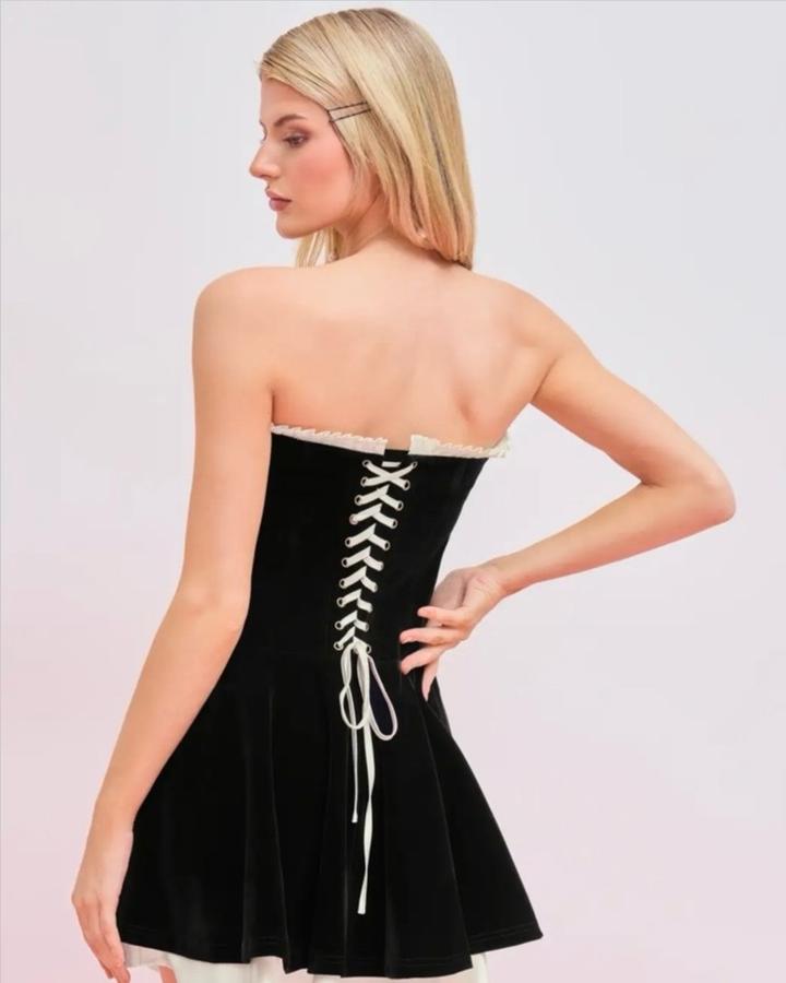 Velvet mini dress