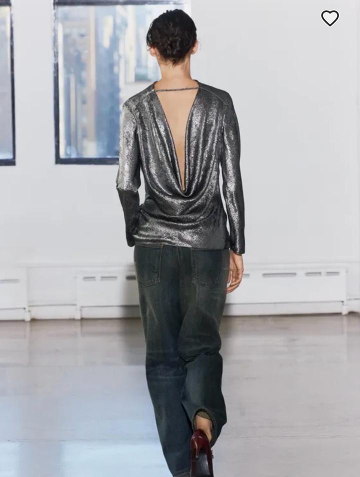 ТОП ИЗ ТКАНИ C МЕТАЛЛИЧЕСКИМ БЛЕСКОМ — ZWCOLLECTION