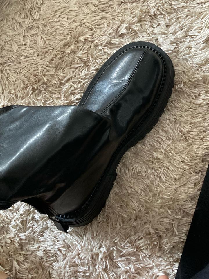 Сапоги, средняя высота, кожзам