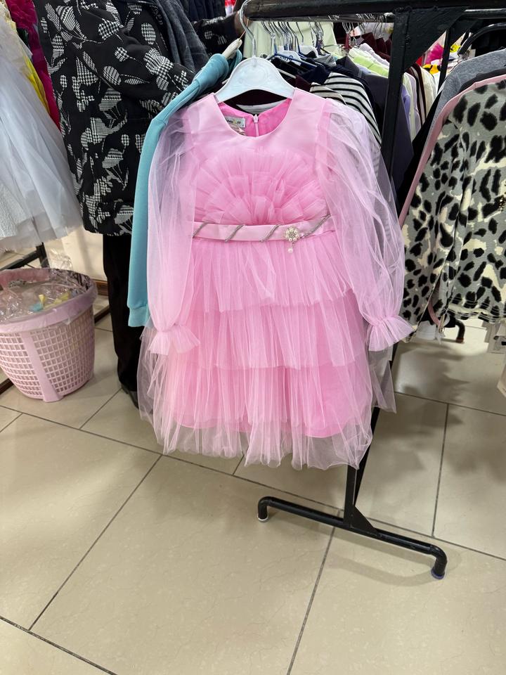 Платье розовое как зефир