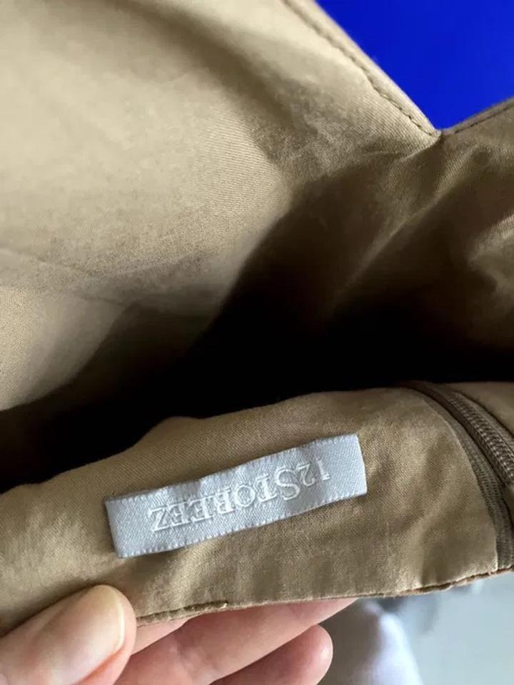 Сарафан 12 STOREEZ хлопок миди бежевый