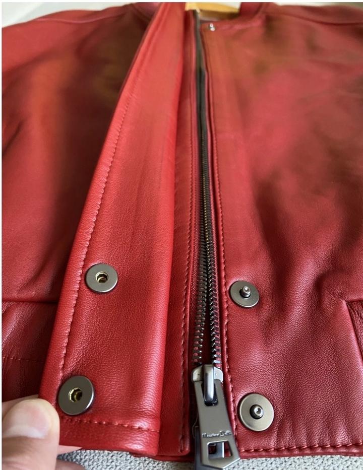 Утепленная кожаная куртка Massimo Dutti