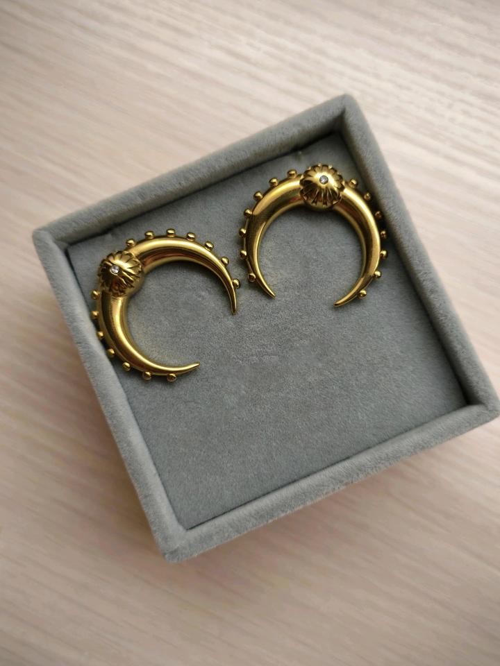 Комплект украшений серьги+кольцо нержавеющая сталь