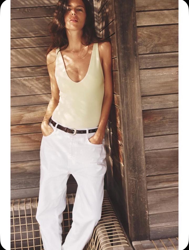 Новое боди Zara в оттенке сливочное масло