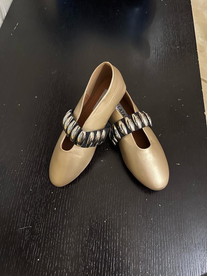 Балетки песочно-золотистые