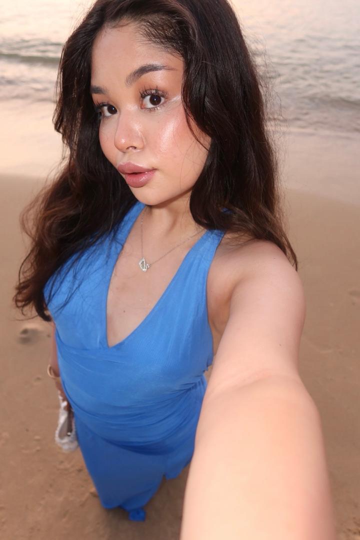 синее длинное платье 💙