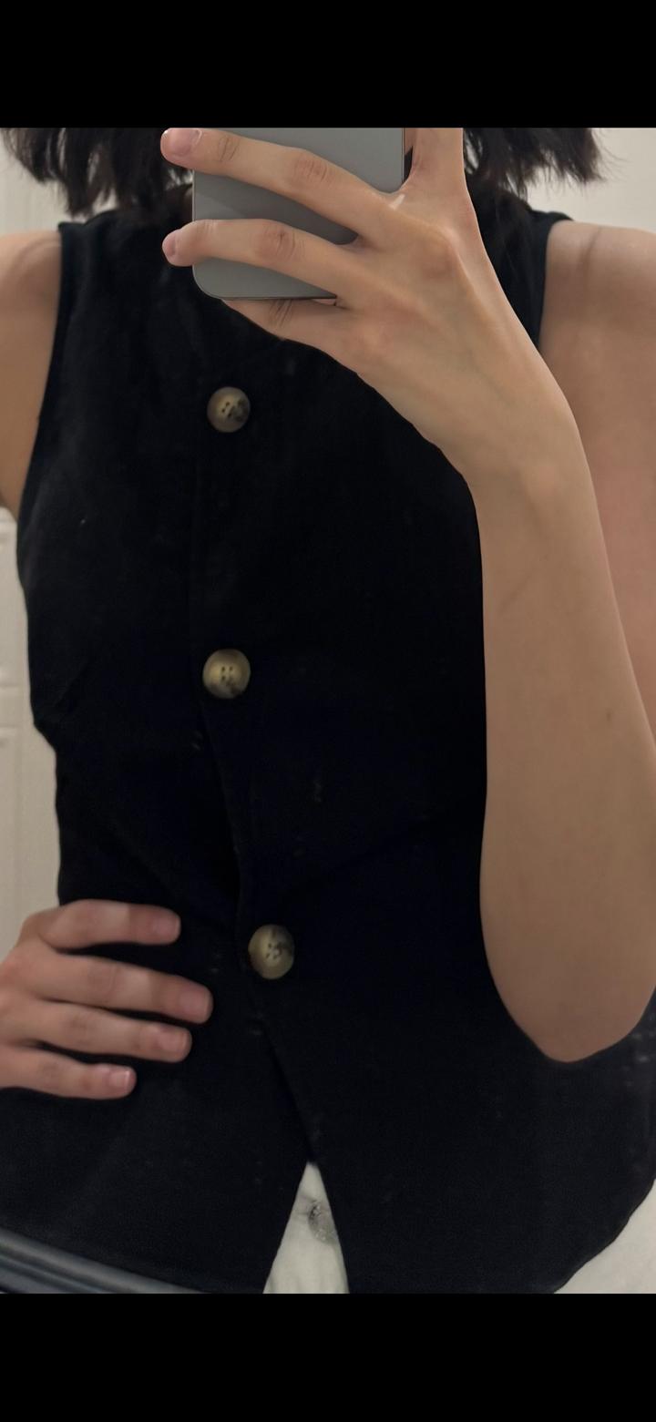 Черный топ жилетка Zara