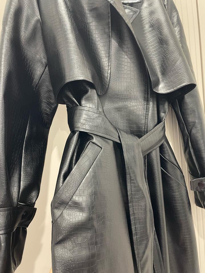 Тренч кожаный