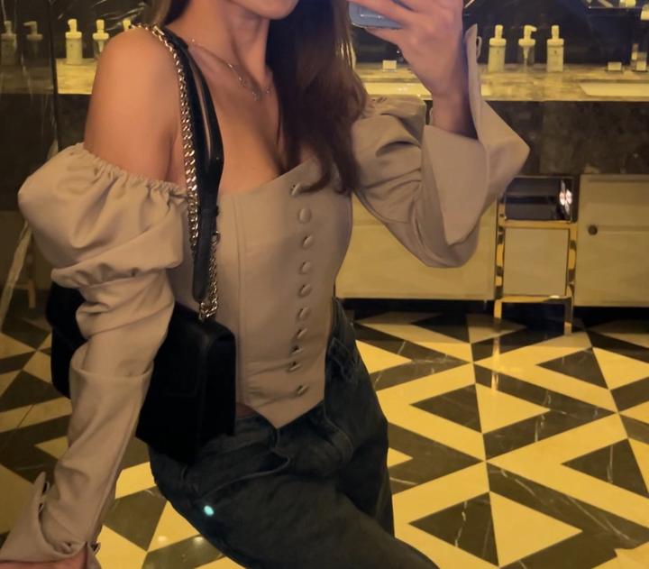 корсетная блуза S