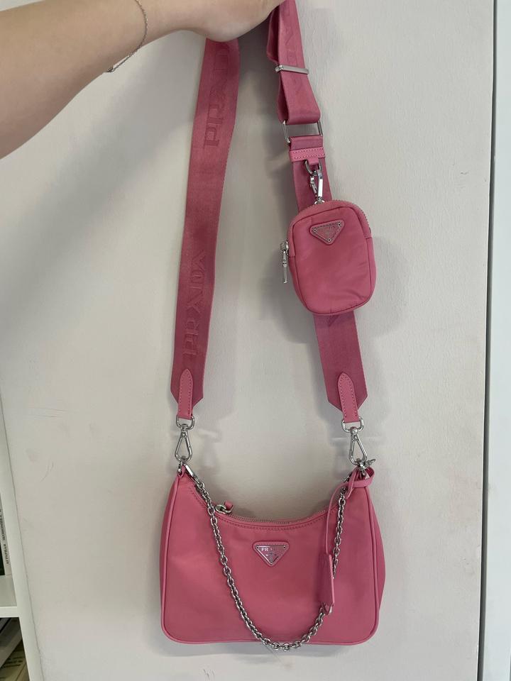 Розовая Винтажная Сумка Prada