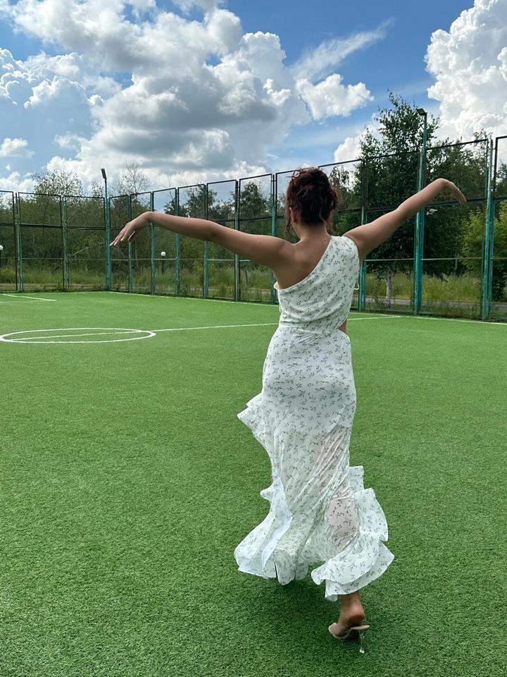 Шифоновое платье в пол