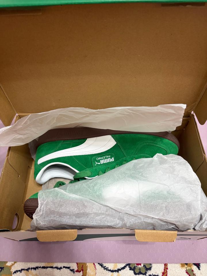 Зеленые кеды кроссовки модель PUMA Palermo