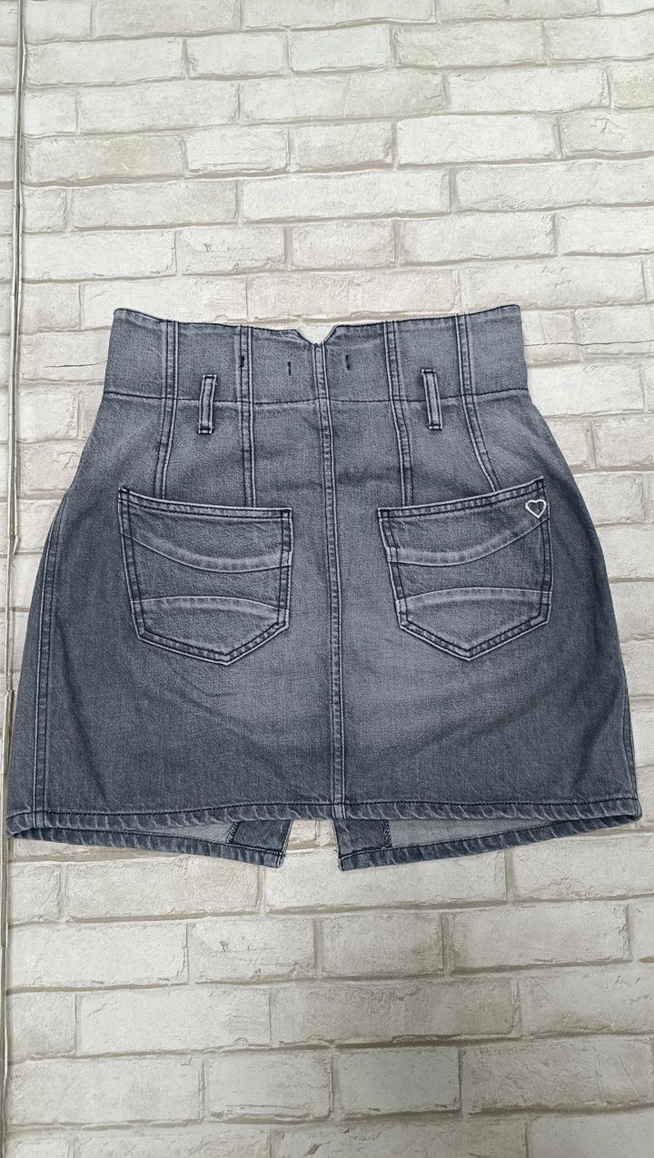 Юбка джинсовая на пуговицах с карманами