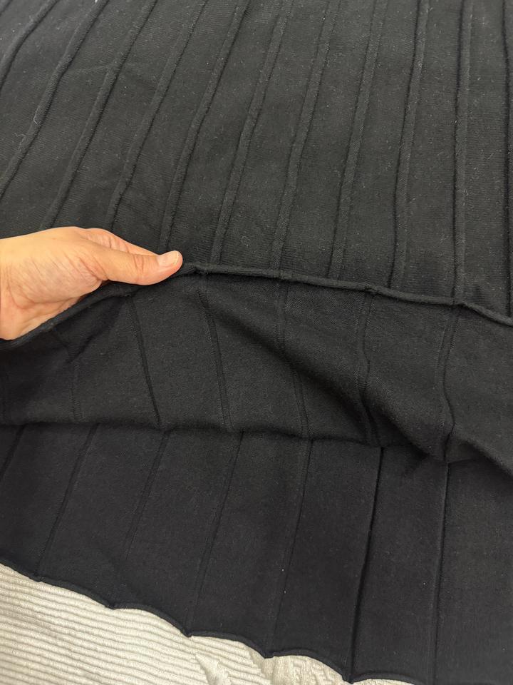 Юбка трикотаж длинная черная размер S