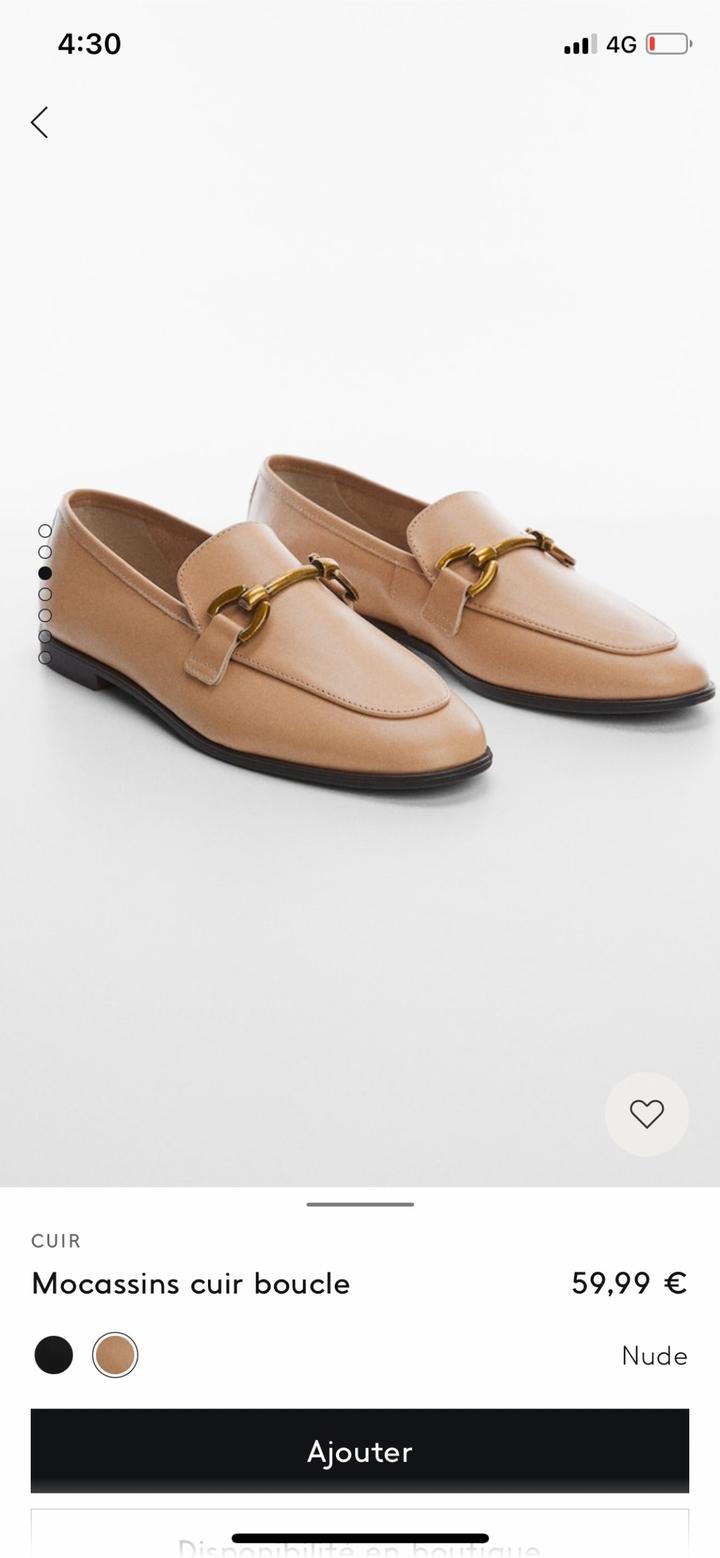 Лоферы Mango нат.кожа 37