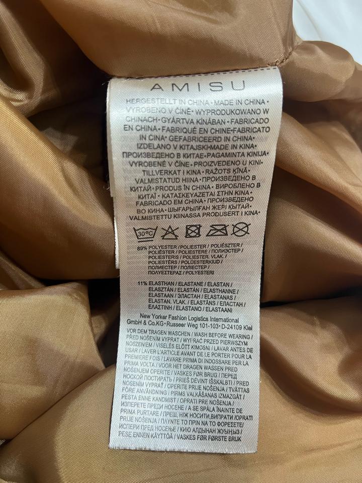 Стильная замшевая юбка-трапеция (S) Amisu в стиле пэчворк.