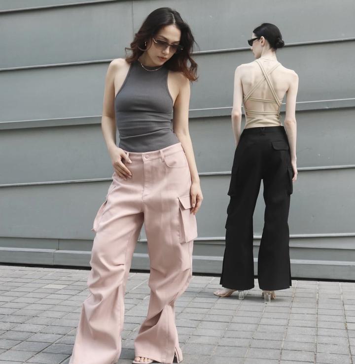 Карго штаны черные - Papermoon