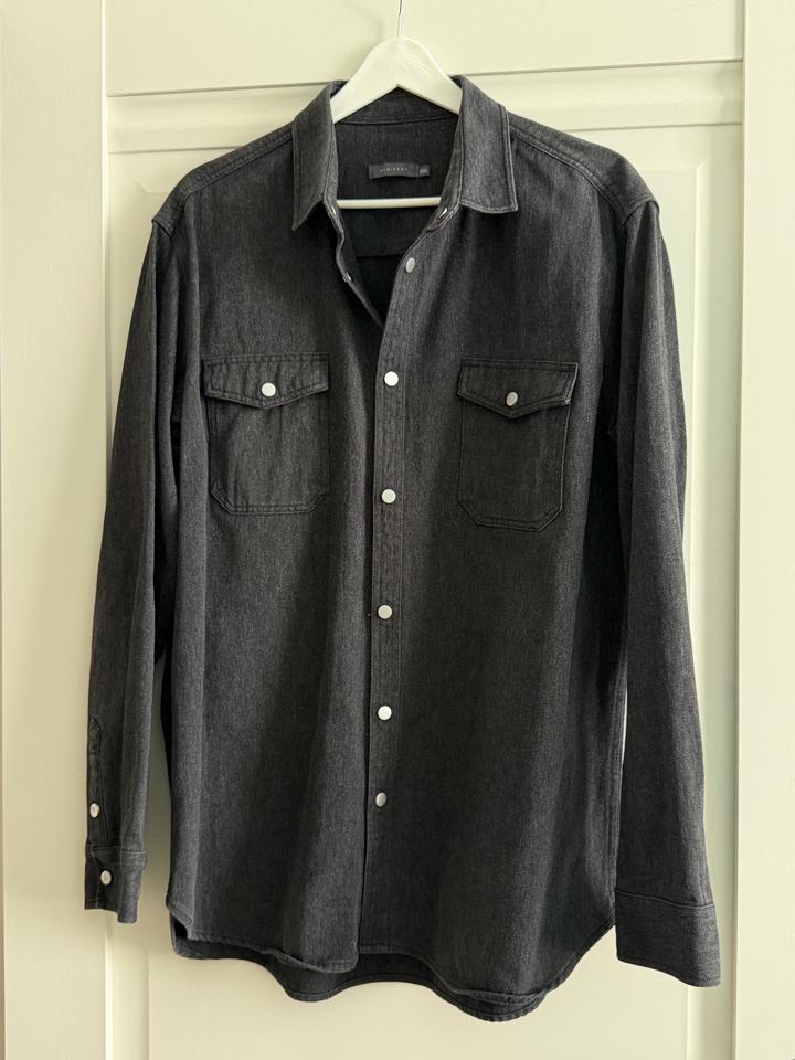 Джинсовая рубашка графит