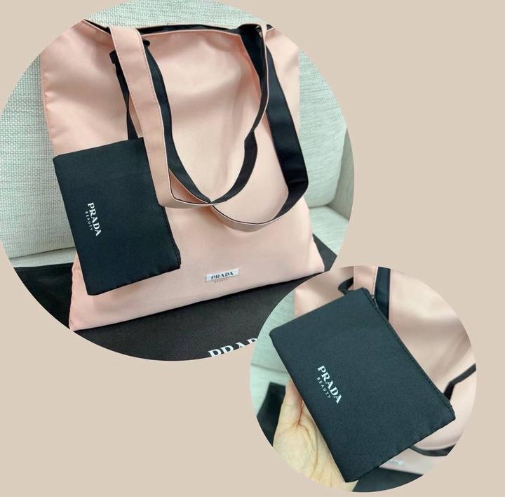 Шопер двусторонний и кошелек Prada Beauty