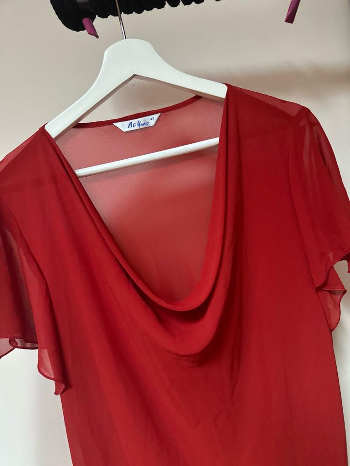 Винтажный шифоновый топ в эстетике 90-х