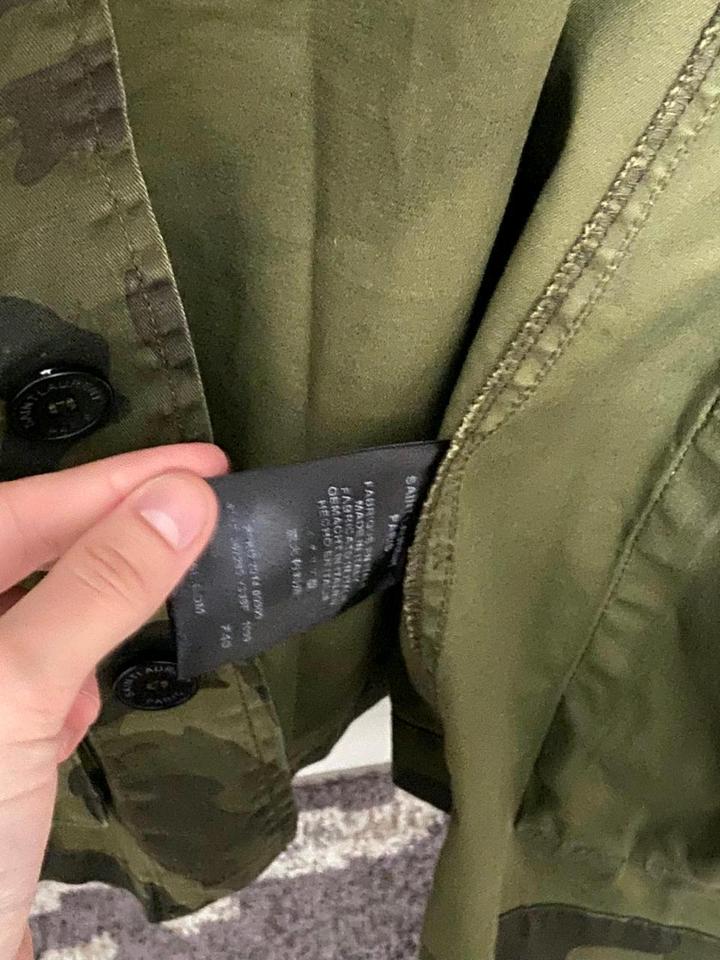 Стильная куртка плащ-шинель Saint Laurent в стиле Military