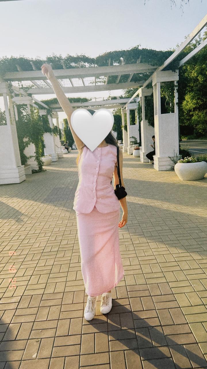 Розовая двойка из льна✨