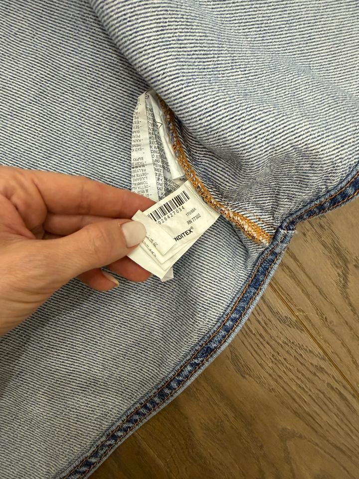 Укороченная рубашка из денима от Zara