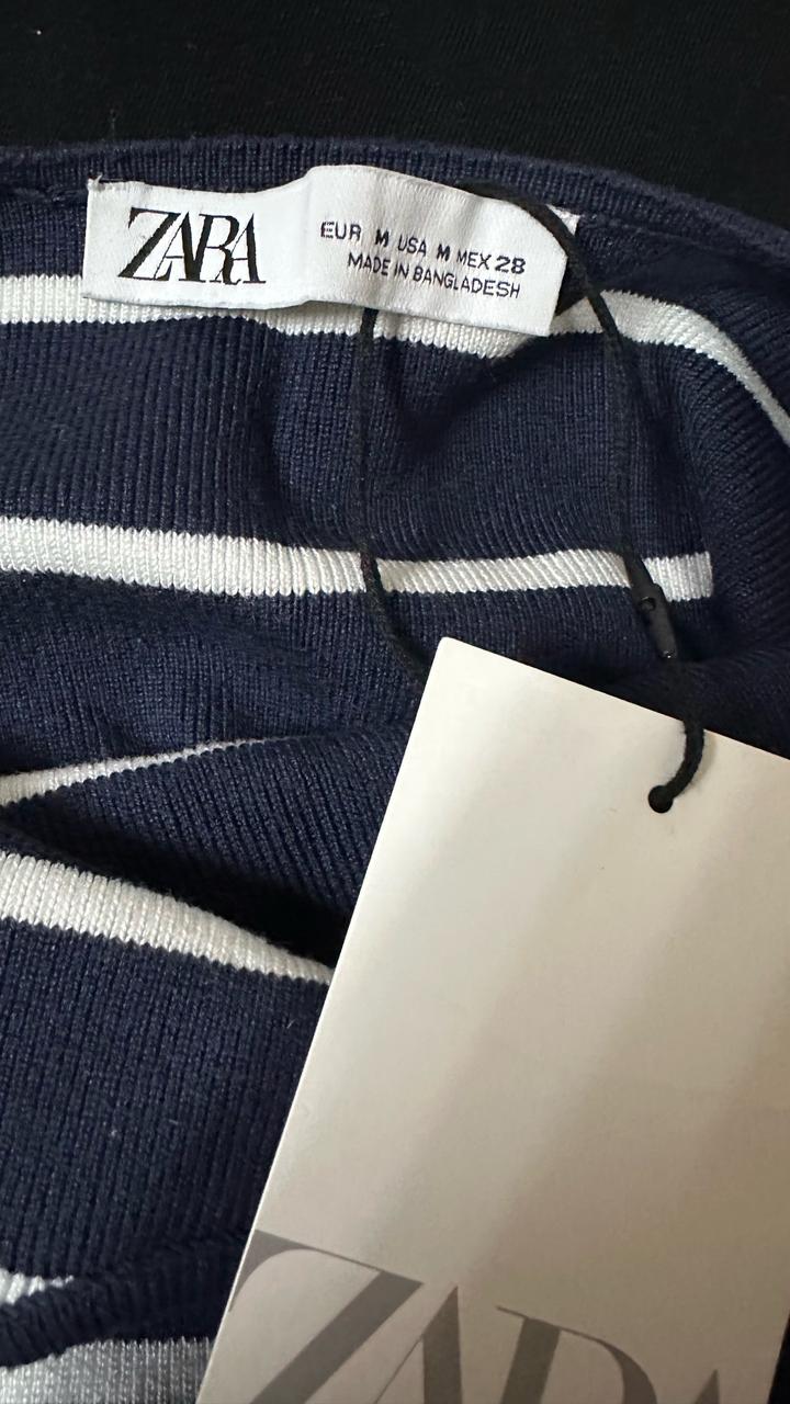 Трикотажный лонгслив Zara в морском стиле