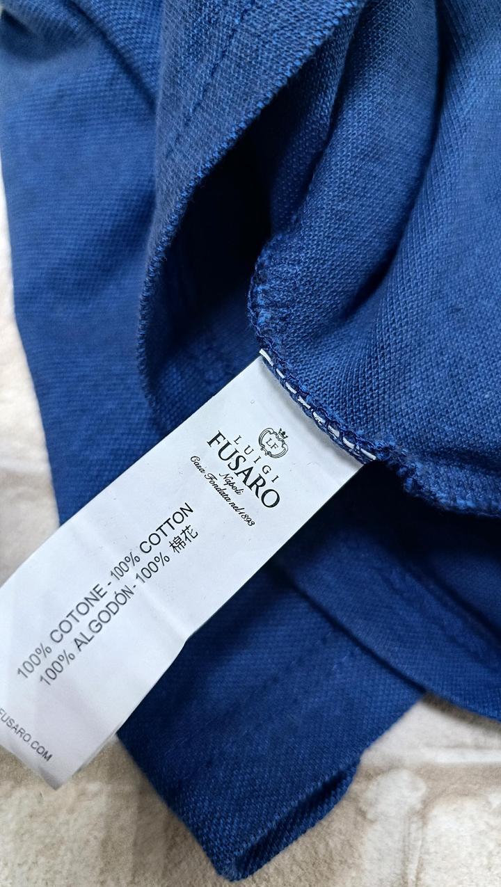 Мужская футболка поло синяя хлопок