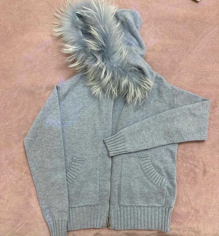 Кофта на замочке с мехом