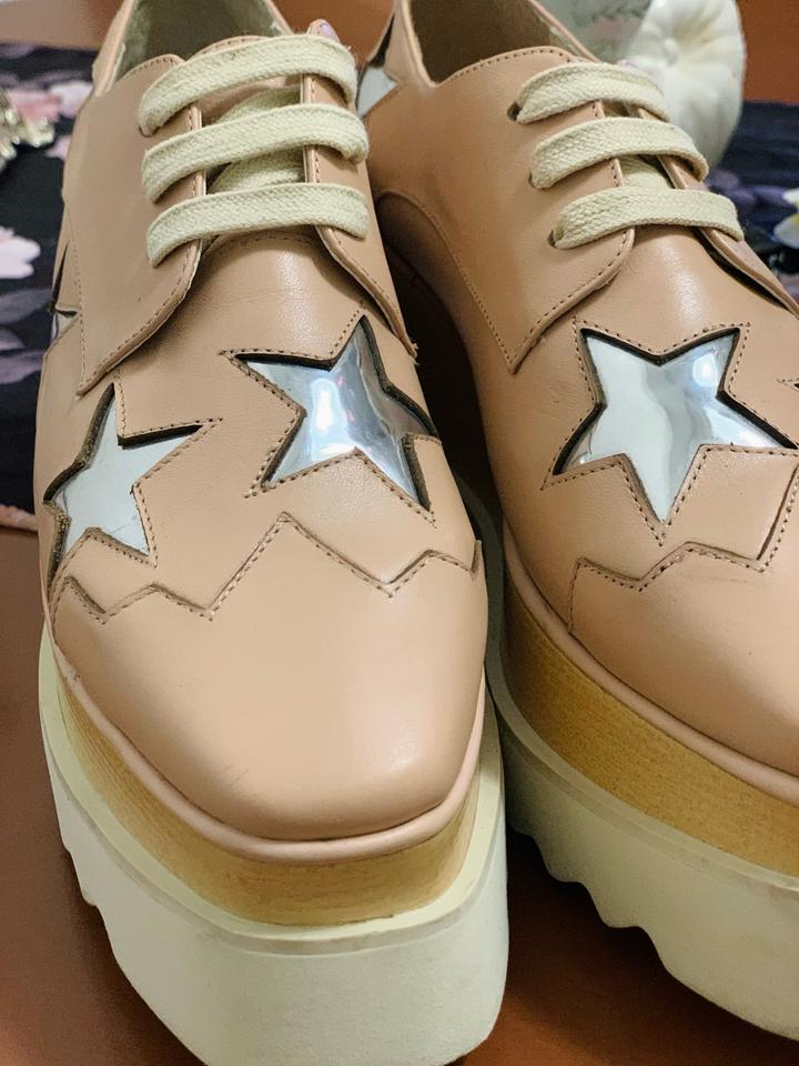 Броги из нежной розовой кожи