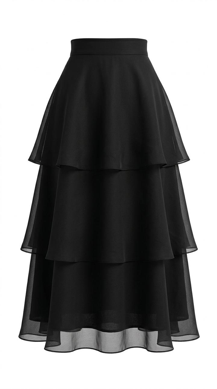 Ярусная шифоновая юбка H&M