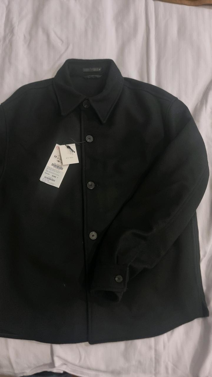 Новая куртка рубашка Zara из шерсти (М 48)