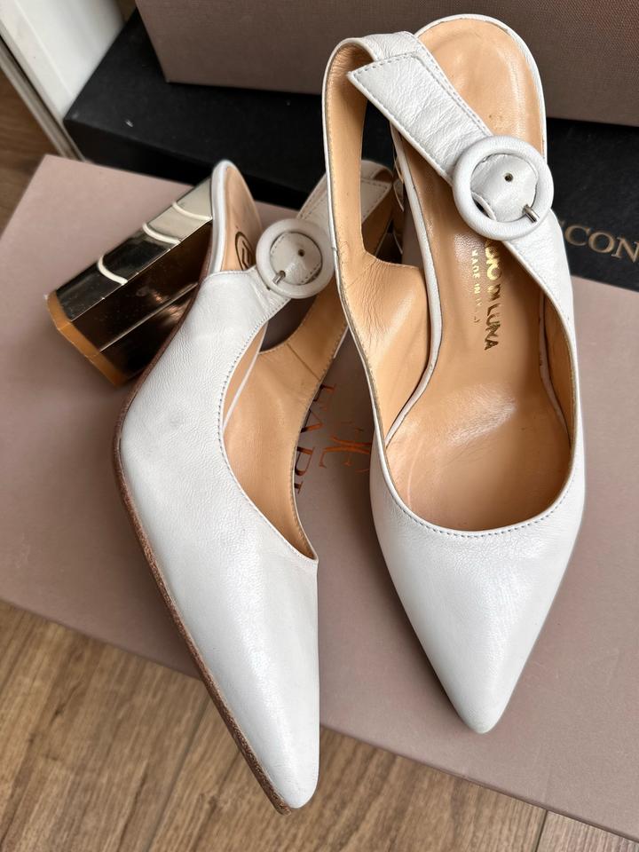 Белые итальянские туфли