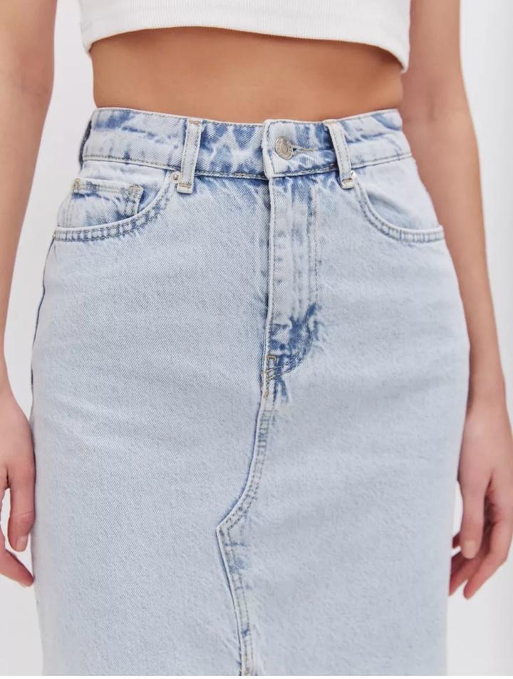 Джинсовая юбка макси