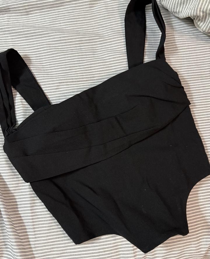 Топ корсет черный