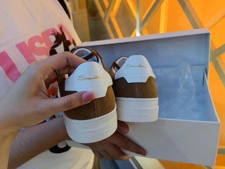 Кеды Santoni (коричневые кеды) 41 размер мужские | Алматы