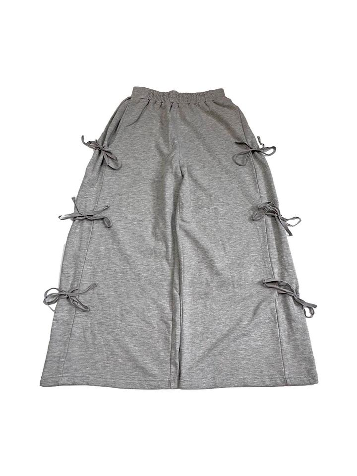 Wide sweatpants with бантики