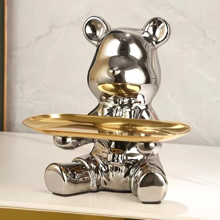 Мишка для интерьера, статуэтка, подставка для хранения ключей, украшений, очков