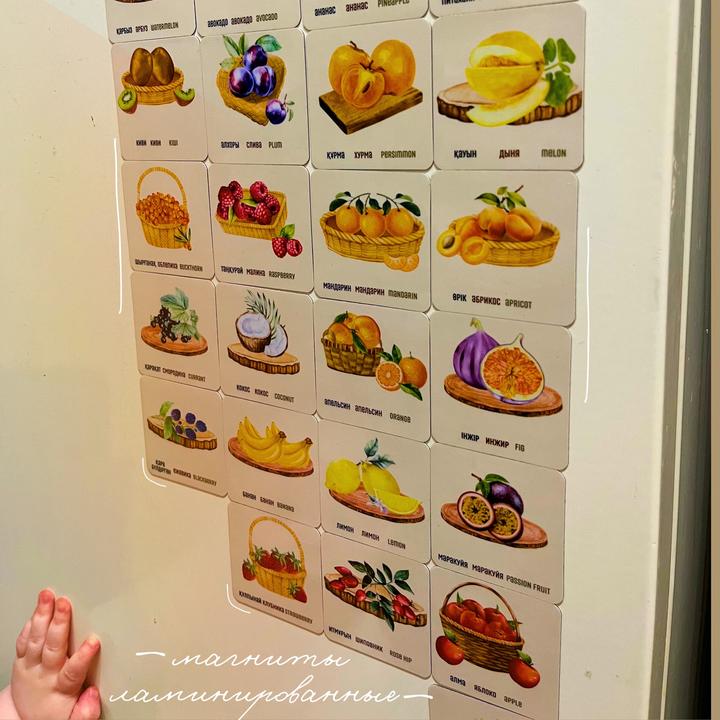 комплект из 2 магнитных наборов •ОВОЩИ•ФРУКТЫ•ЯГОДЫ•