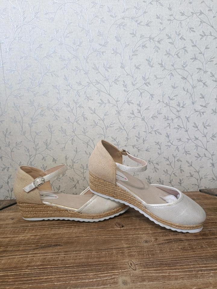Эспадрильи Испания, цвета шампанского золотистые , р.37,5
