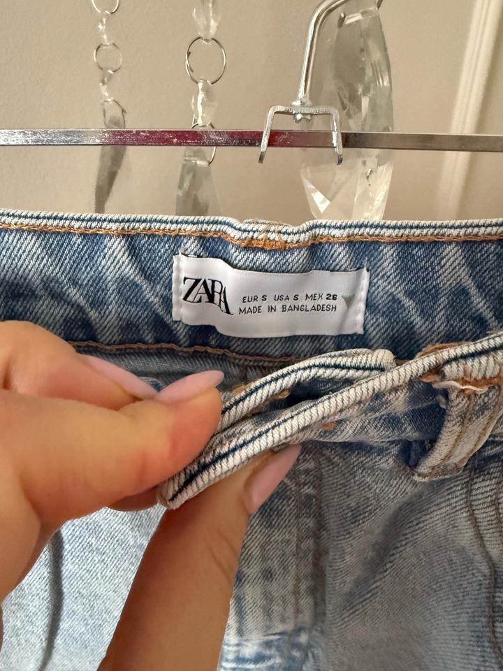 Юбка миди из денима Zara