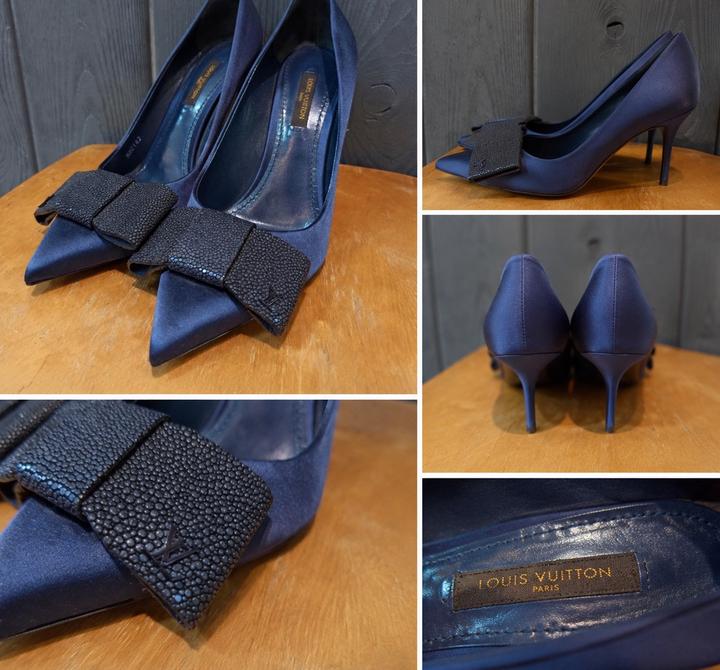 Туфли Louis Vuitton satin bow pumps