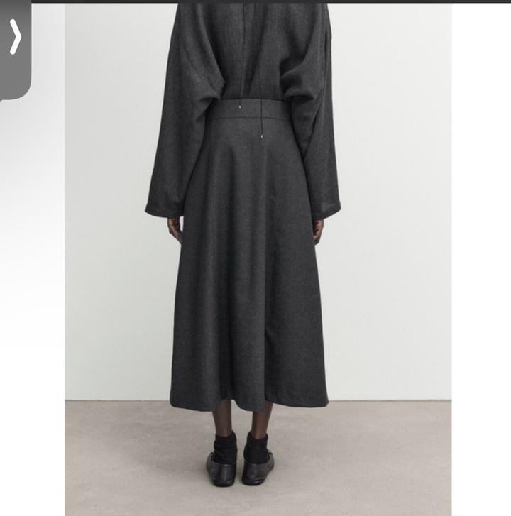 Серая юбка миди из смесовой шерсти