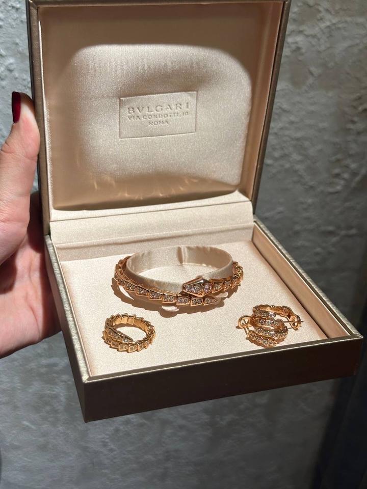 BVLGARI Serpenti браслет розовое золото