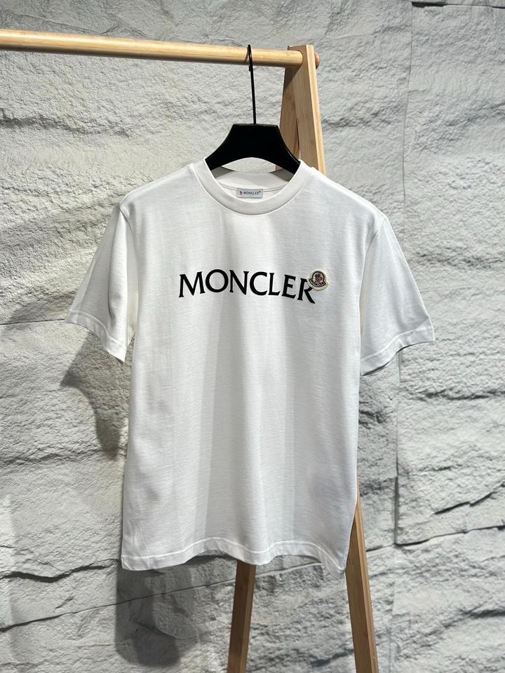 Белое футболка Монклер