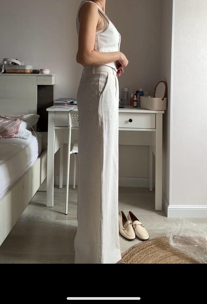 Брюки льняные